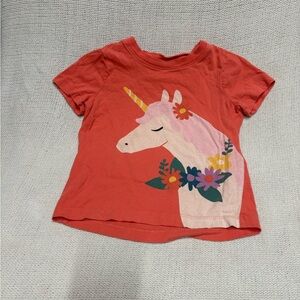 Hanna Andersson Coral Unicorn Tee